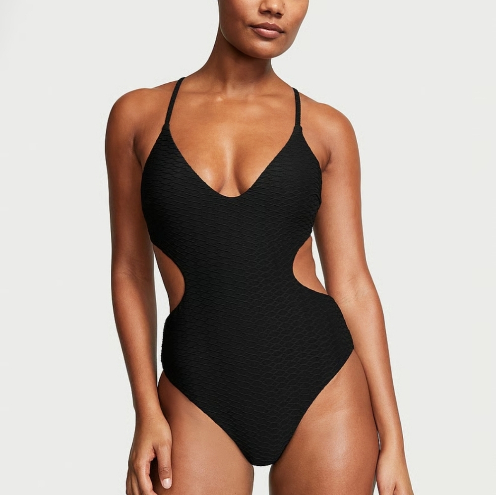 Size XL New Victoria's Secret SwimThe Cut-Out Cheeky Swimsuit w/ Padded Cups